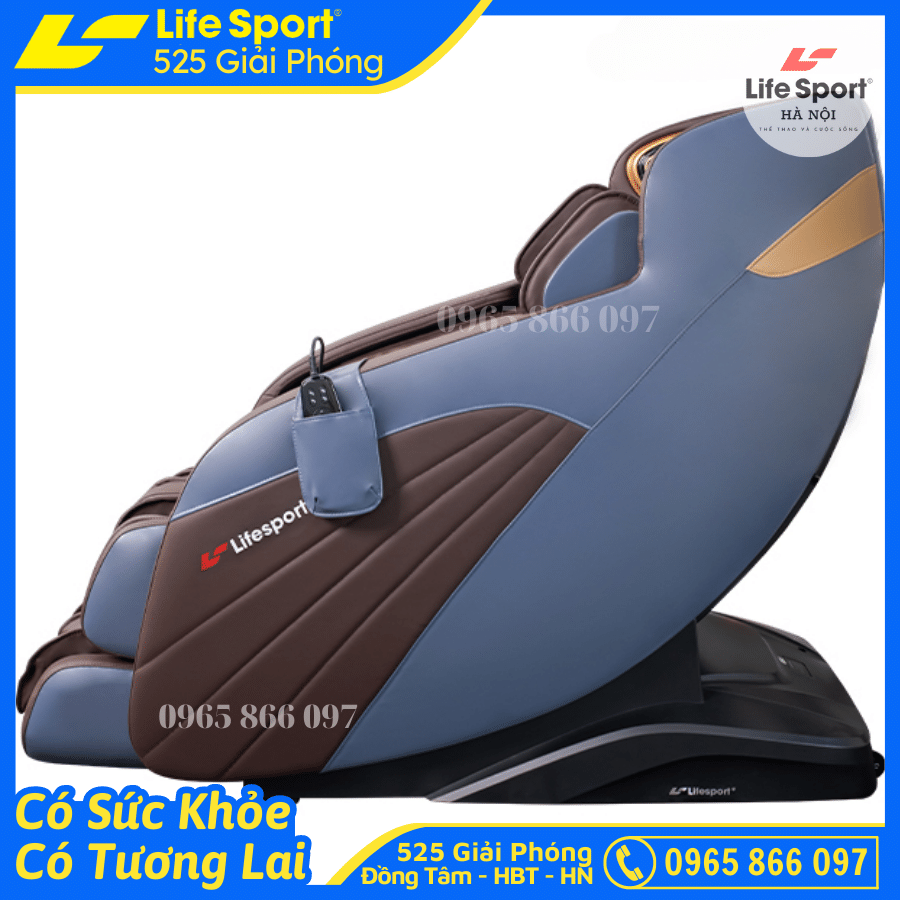 [ Sale 50% ] Ghế Massage Toàn Thân LifeSport LS-2900 con lăn 5D di chuyển Đa Năng bằng Silicon đạt chuẩn ISO massage sâu tại các vùng chuyên biệt, Bấm Huyệt, Nhiệt Hồng Ngoại, Điều Khiển Giọng Nói, Dò Tìm Huyệt Đạo