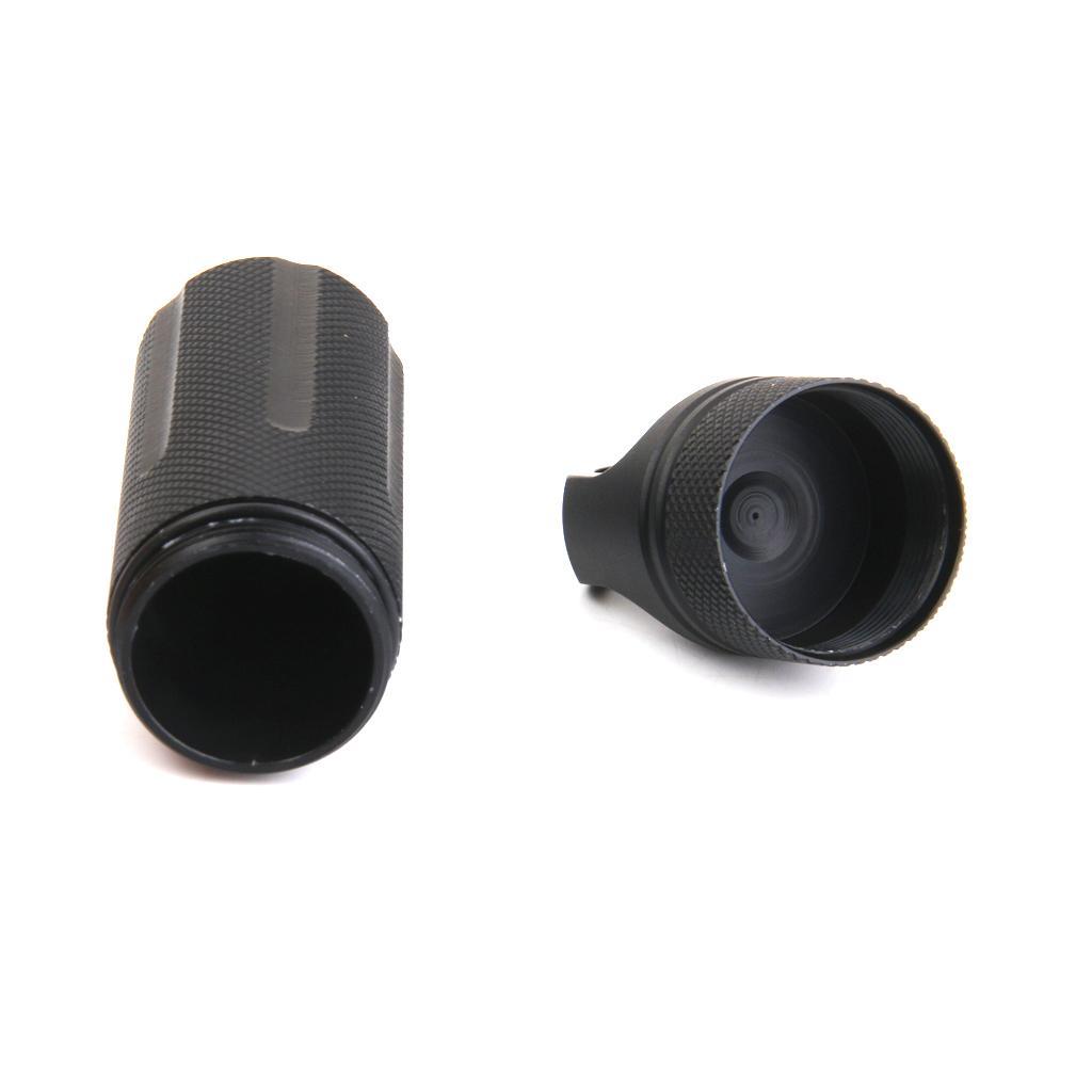 Aluminum Camping Capsule Seal Container Waterproof Survival Holder Kit Black