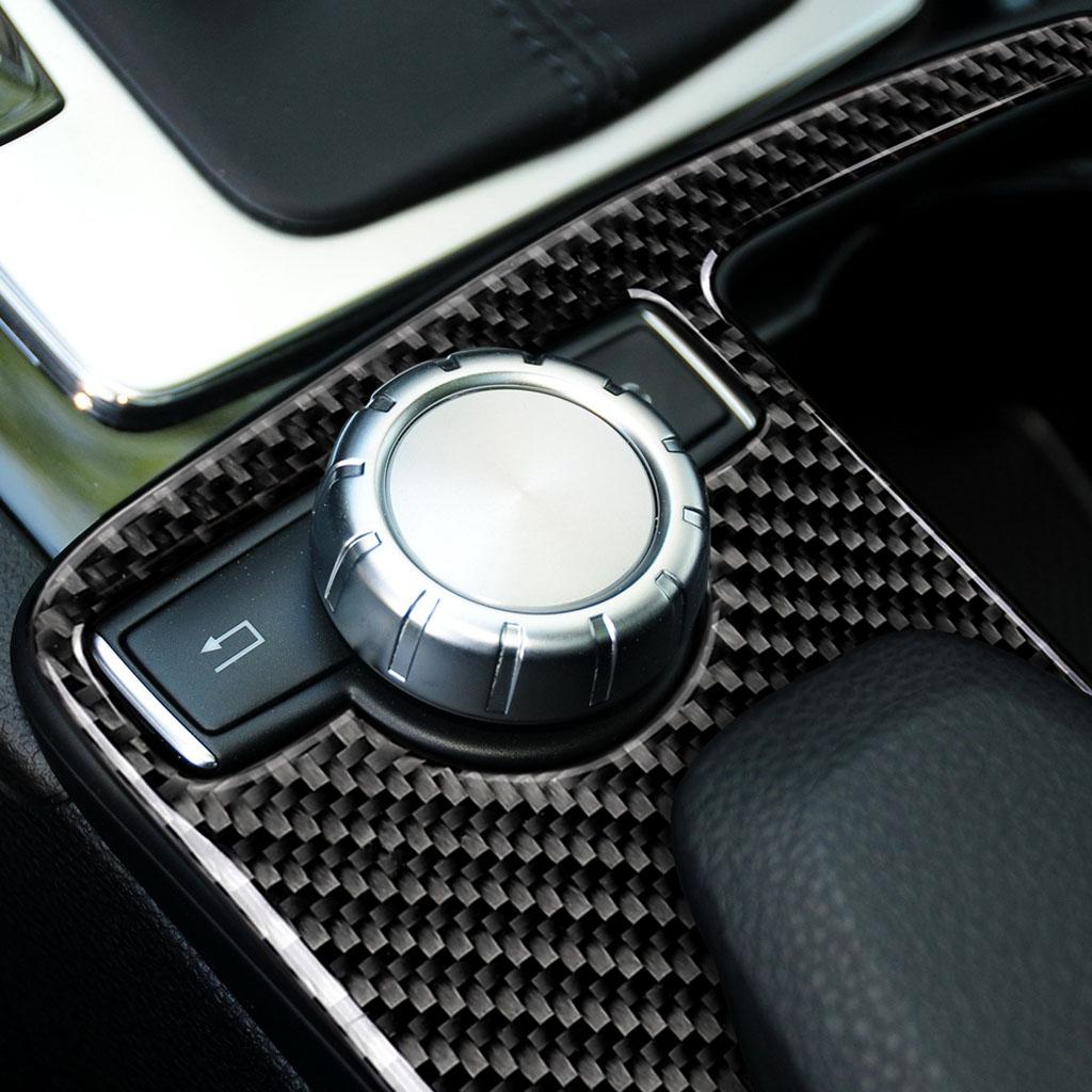 1Pc Gear Panel Protective Trim Carbon Fiber Sticker For W204
