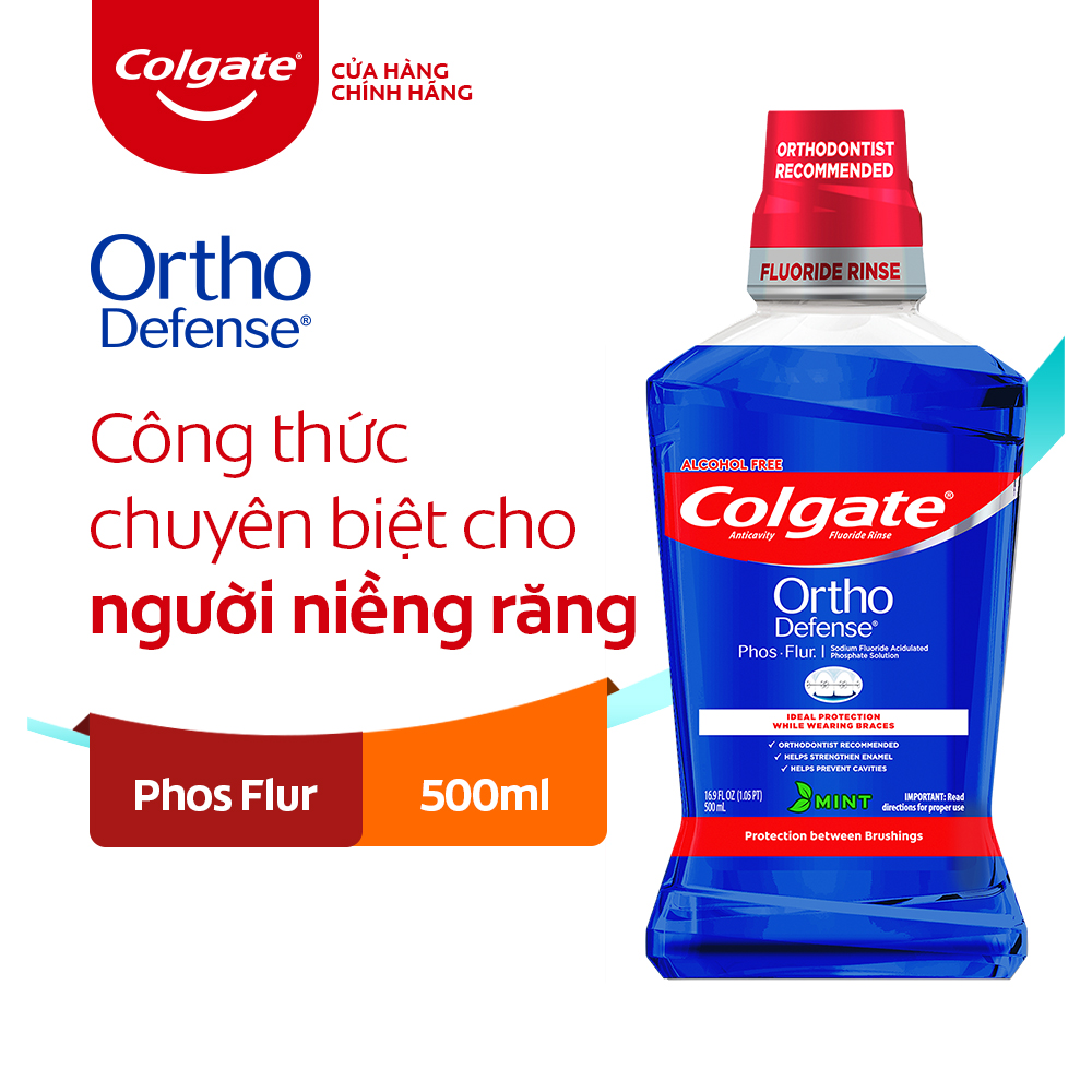 Nước súc miệng Ortho với công thức chuyên biệt cho người niềng răng 500ml