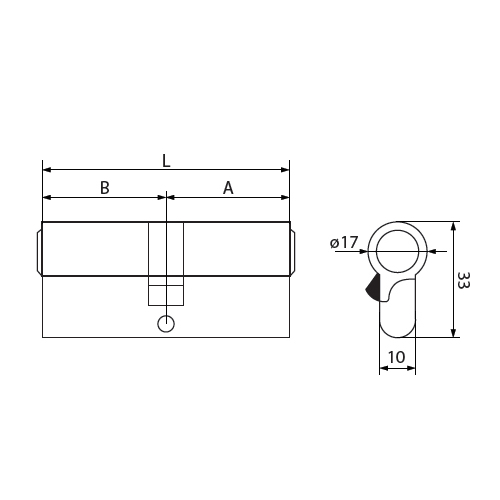 Ruột Khoá Cửa Hai Đầu Chìa 85mm TEXXON EC902-85