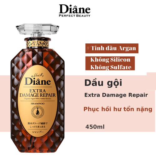 Dầu gội phục hồi tóc hư tổn nặng Moist Diane Extra Damage Repair Nhật Bản 450ml