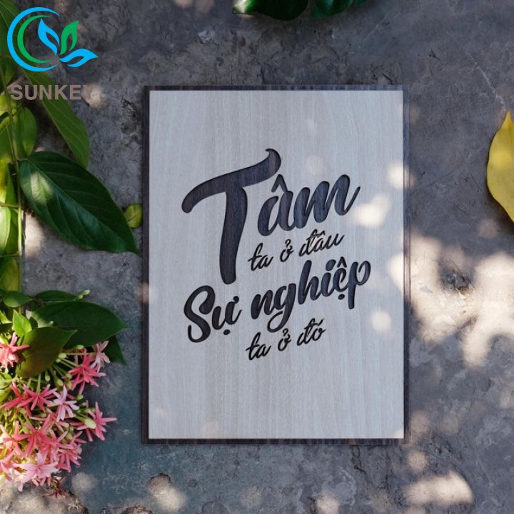 Tranh Treo Tường Trang Trí Nhà Cửa- Tranh Động Lực Slogan - Tâm Ta Ở Đâu Sự Nghiệp Ta Ở Đó - Trang Trí Nhà Cửa, Văn Phòng Làm Việc, Tạo Động Lực