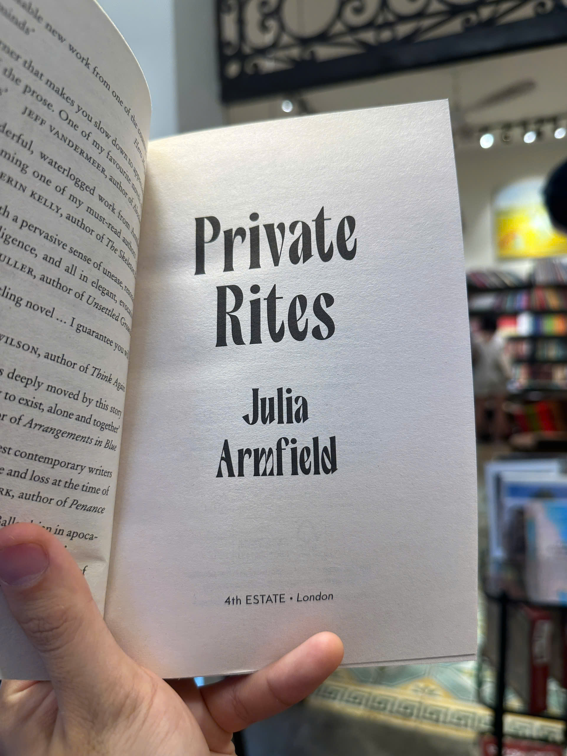 Sách - Private Rites by Julia Armfield | Horror / LGBTQ+ / Ngoại văn Nhập khẩu / Kinh dị Tiếng Anh