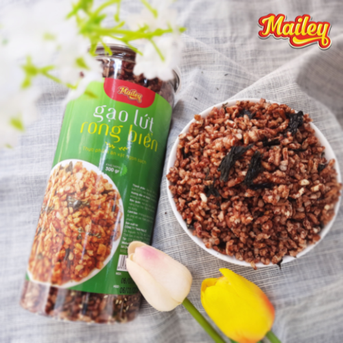 Cốm gạo lứt rong biển ăn liền MAILEY hũ 300G