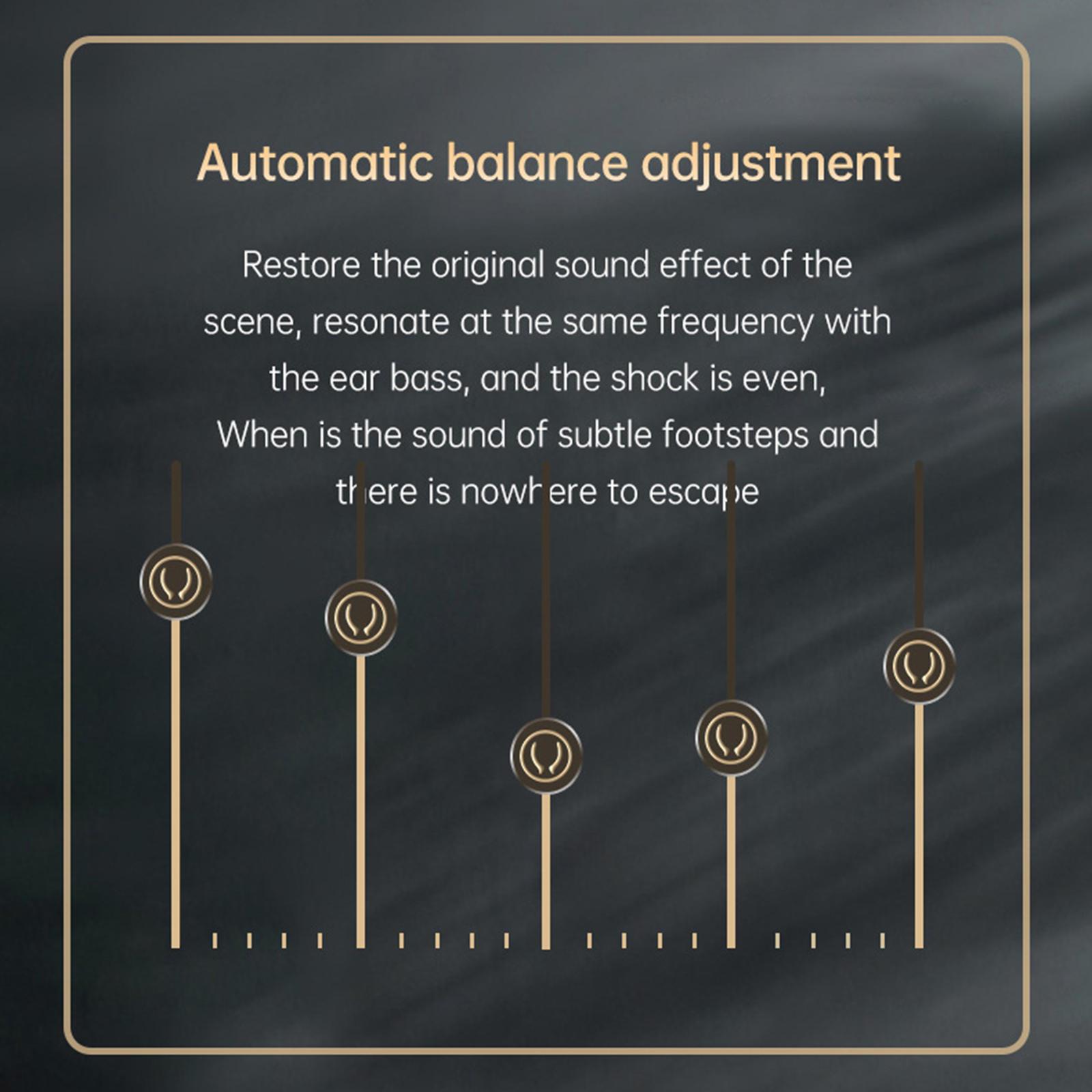 Bluetooth Gaming Wireless Earbuds LED Digital Display for Sport Black