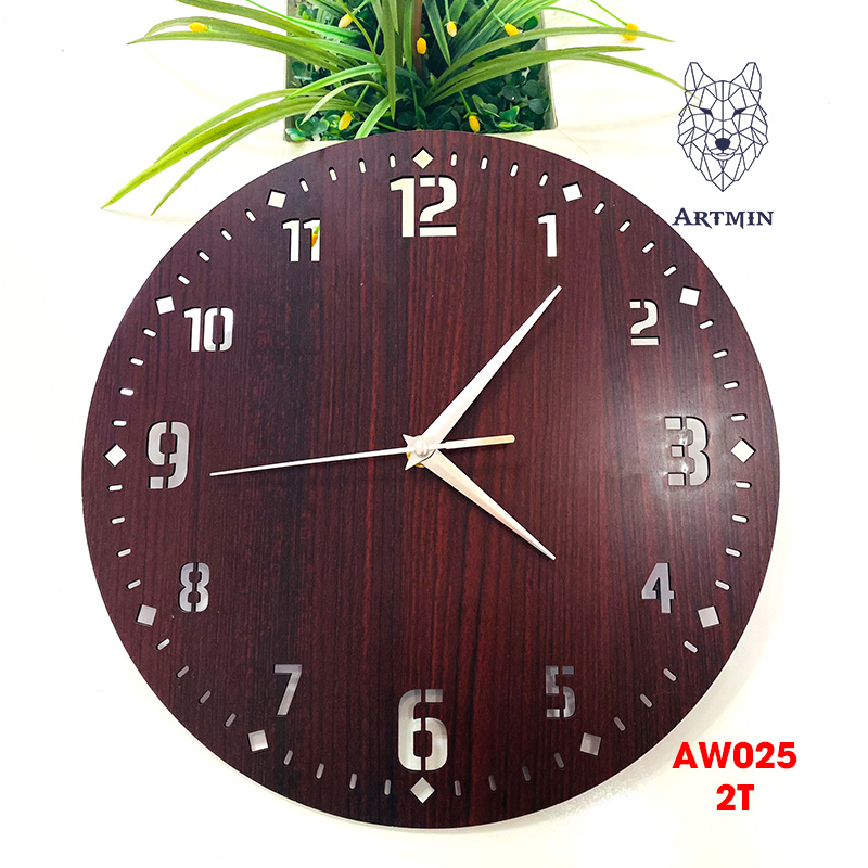 AW025 - Đồng Hồ Gỗ Treo Tường – Décor Trang Trí New Design