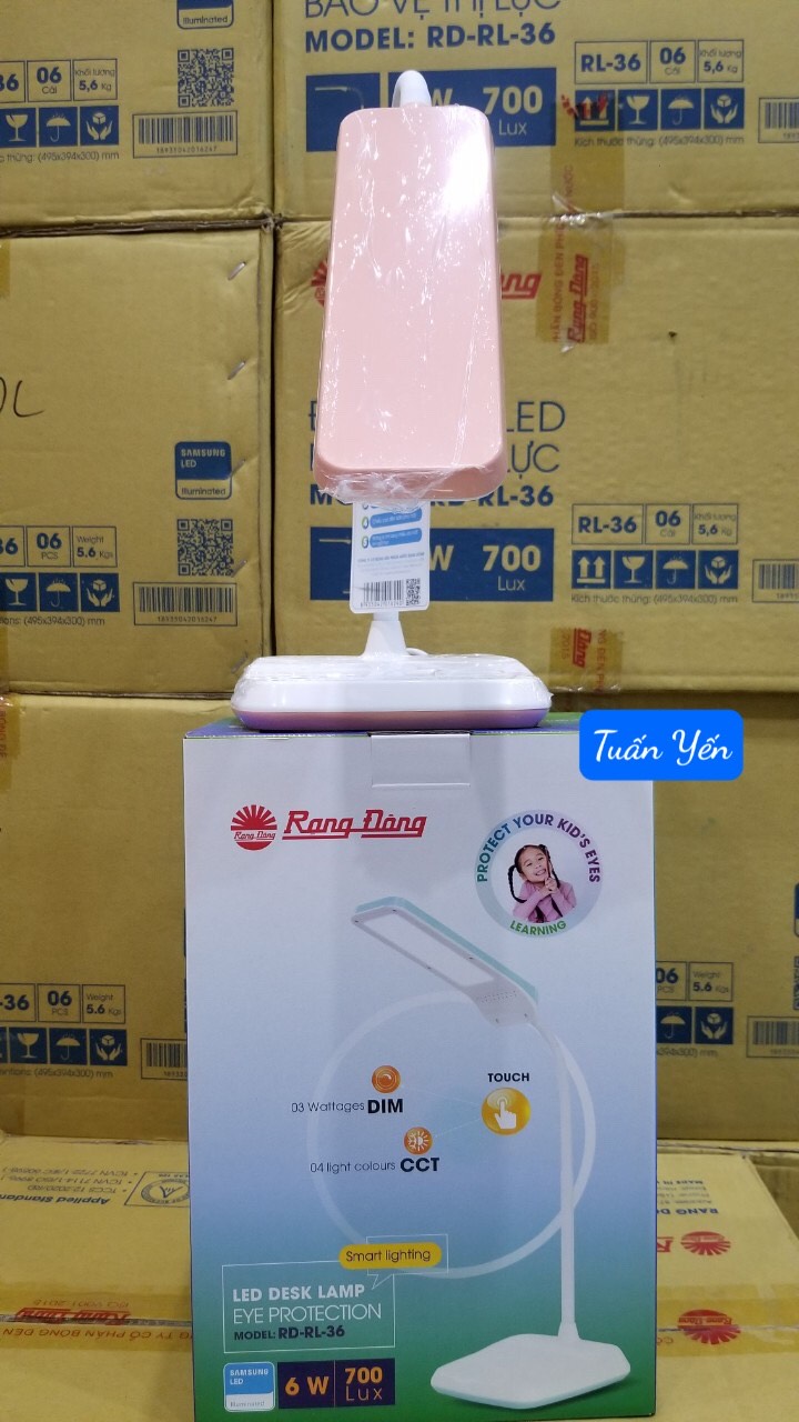 Đèn bàn LED Rạng Đông Cảm ứng DIM CCT Model: RD-RL-36.LED