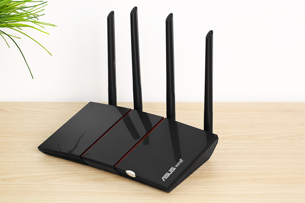 Bộ Phát Sóng Wifi Router Chuẩn Wifi 6 Băng Tần Kép Asus AX55 Đen - Hàng chính hãng