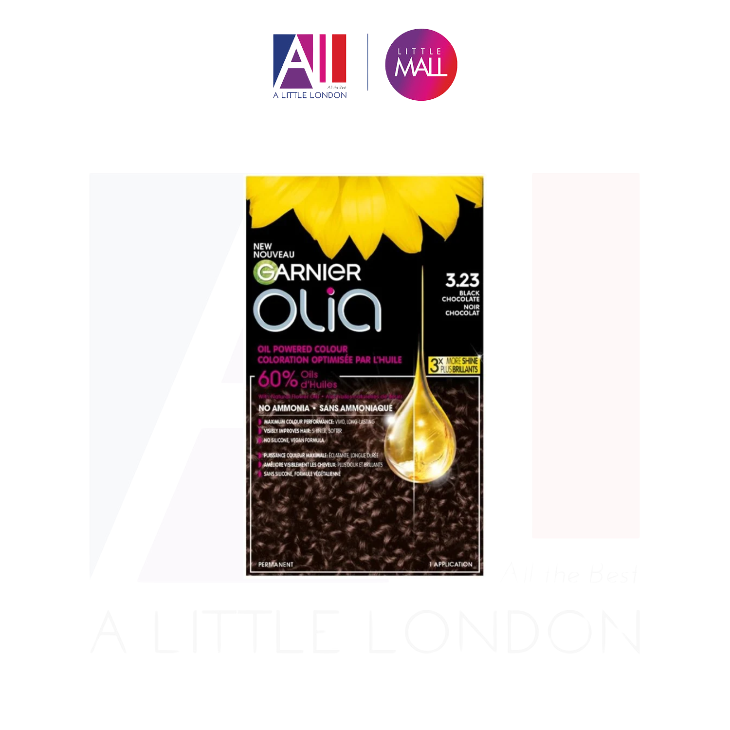 Thuốc nhuộm tóc Garnier Olia Permanent Hair Colour 3.23 - Chocolate