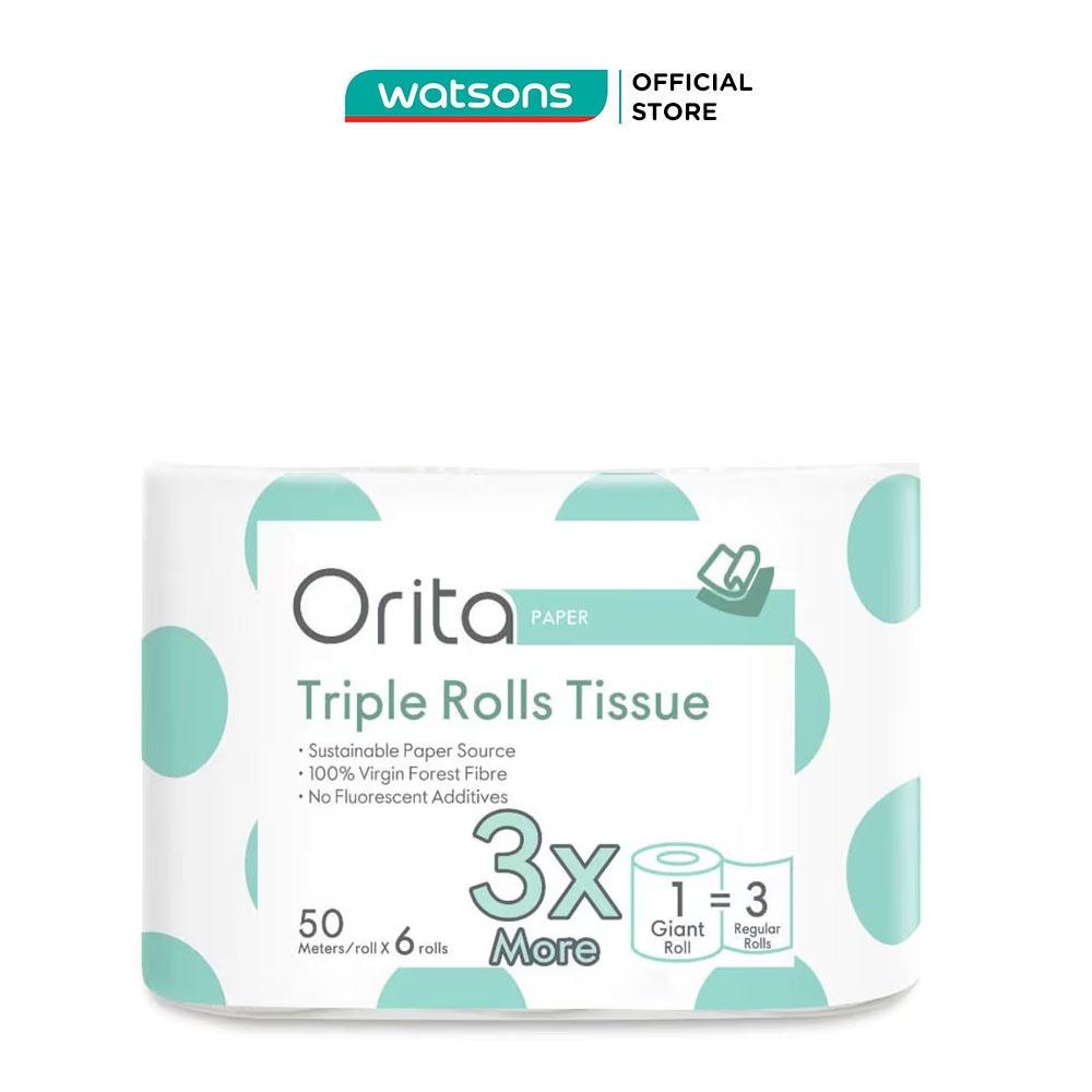 Giấy Cuộn Orita Triple Rolls Tissue 50meters Pack 6s