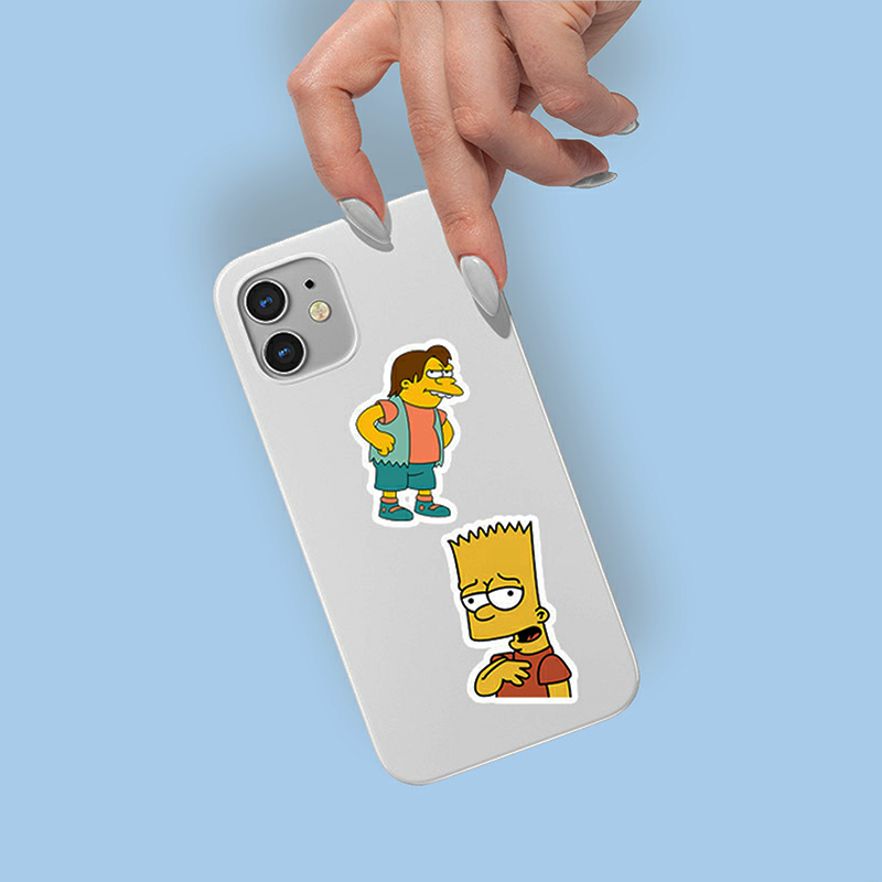 Sticker the simpsons cute dễ thương trang trí mũ bảo hiểm, đàn, guitar, ukulele, điện thoại