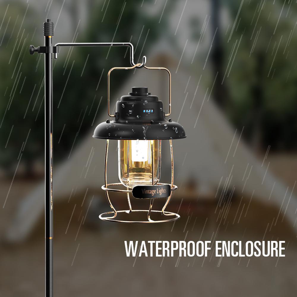 Outdoor Portable Stepless Dimming LED Camping Light USB Rechargeable Bright Lantern Emergency Lamp Street Stall Lighting