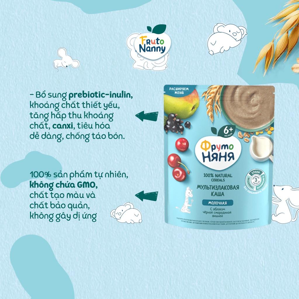 Bột Ăn Dặm Ngũ Cốc Sữa Yến Mạch Đào Fruto Nanny 200g,