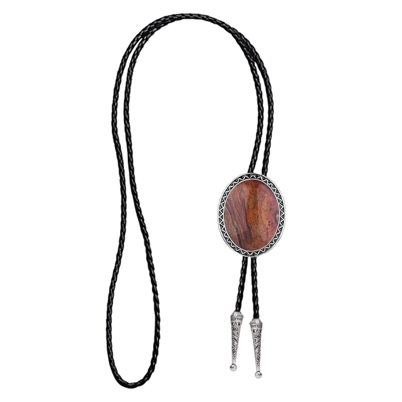 PU Bolo Tie Necktie Costume Wedding Halloween Necklace Handmade Fancy Dress