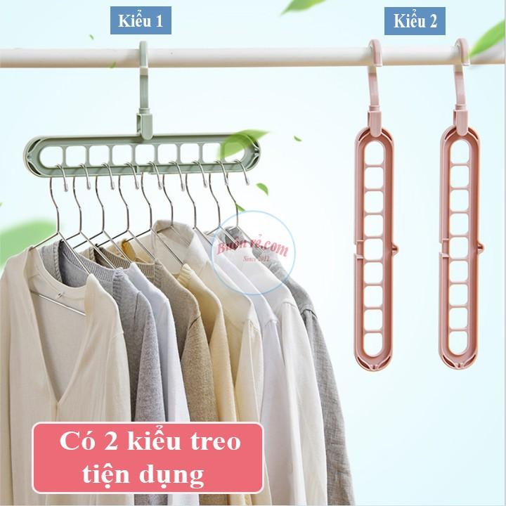 COMBO 5 MÓC TREO QUẦN ÁO ĐA NĂNG THÔNG MINH 9 LỖ TIẾT KIỆM DIỆN TÍCH br00472
