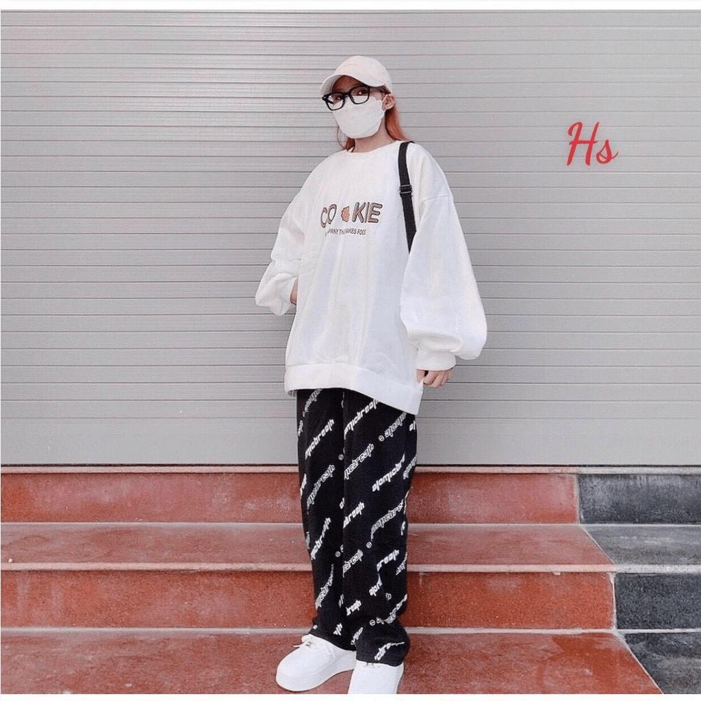 Áo Nỉ Sweater Nữ Form Rộng Vải Nỉ Bông Dày Dặn phong cách Ulzzang THỜI TRANG TKT