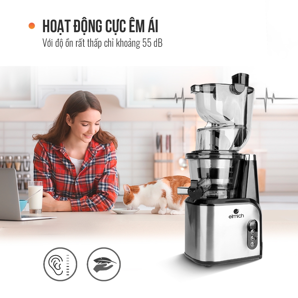 Máy Ép Chậm Elmich JEE-3898 200W - Hàng Chính Hãng