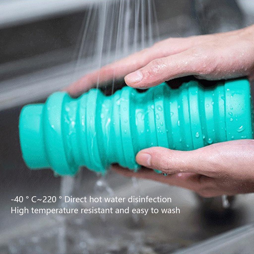New Style Fashion Portable Silicone Folding Water Bottle Creative Outdoor Large-Capacity Folding Portable Sports Water Bottles