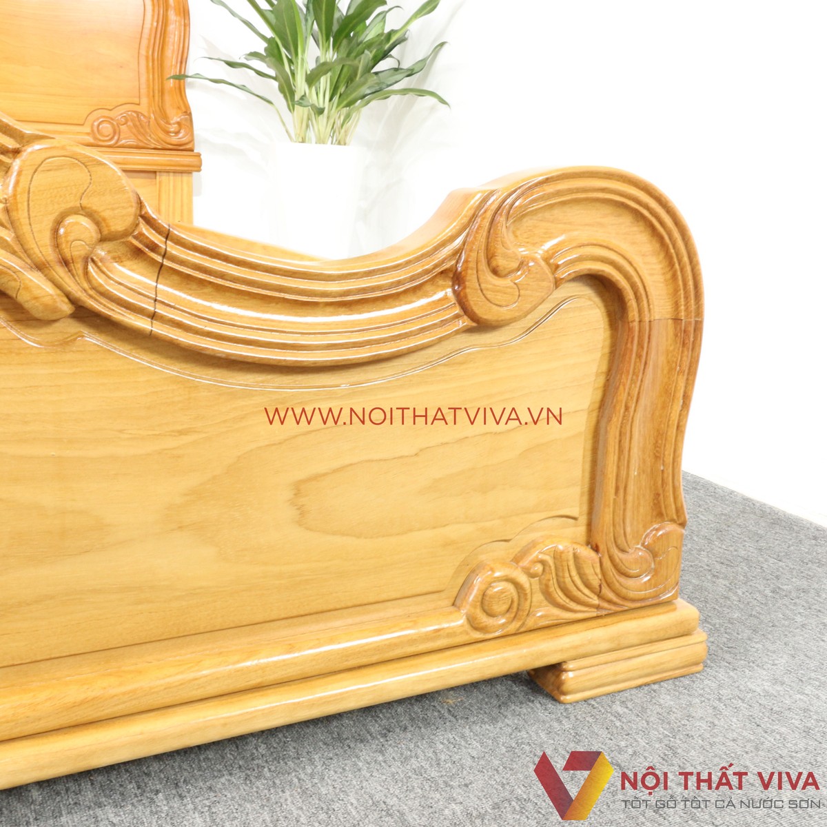 Giường Ngủ Gỗ Gõ Đỏ Nữ Hoàng Tân Cổ Điển Cao Cấp Tinh Tế
