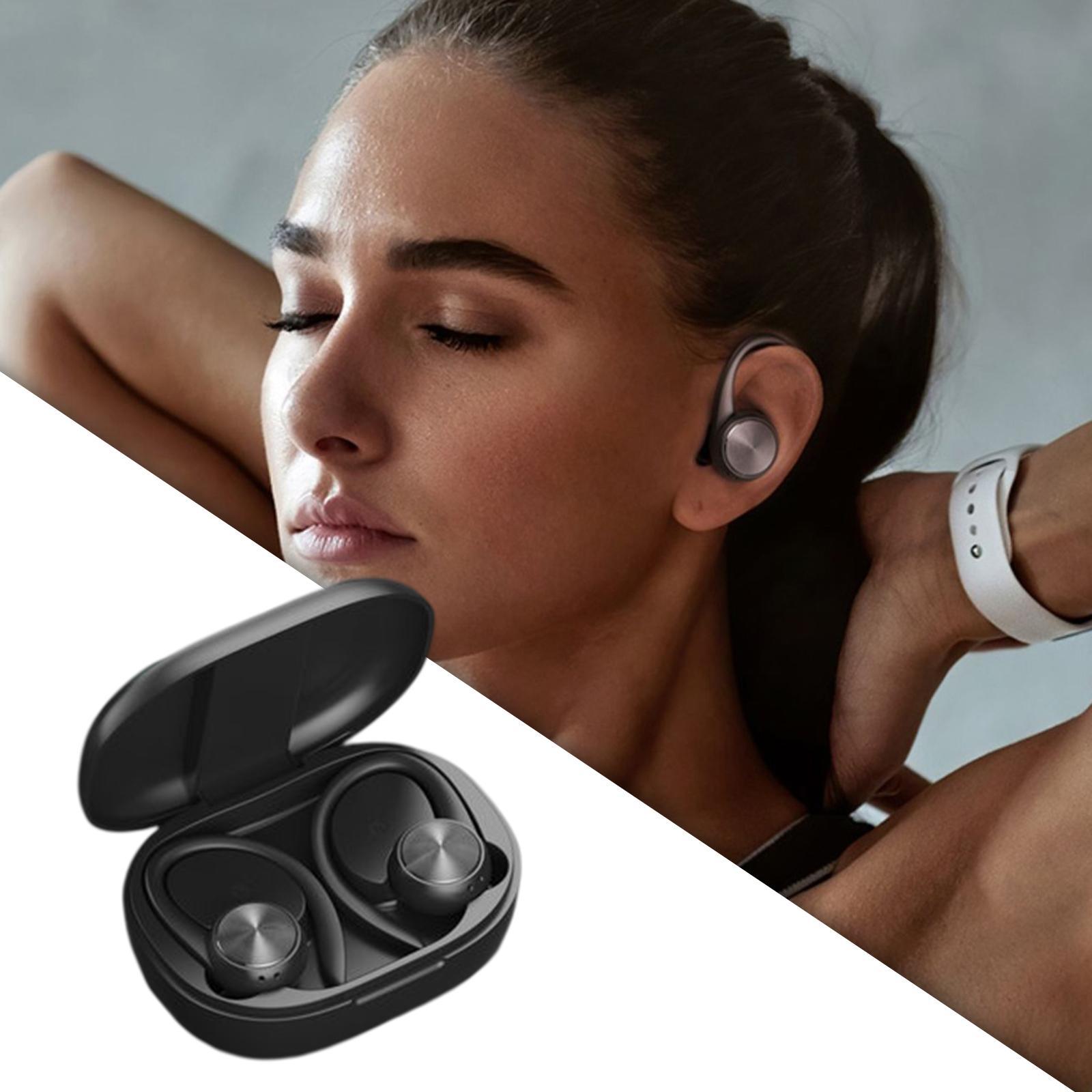 Ear-Hook Bluetooth 5.0 Earpiece for Driving LED Battery Display Black