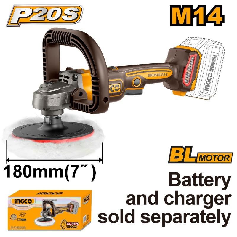 MÁY ĐÁNH BÓNG DÙNG PIN 20V- 180MM (KHÔNG KÈM PIN VÀ SẠC) INGCO APLI2018 - HÀNG CHÍNH HÃNG