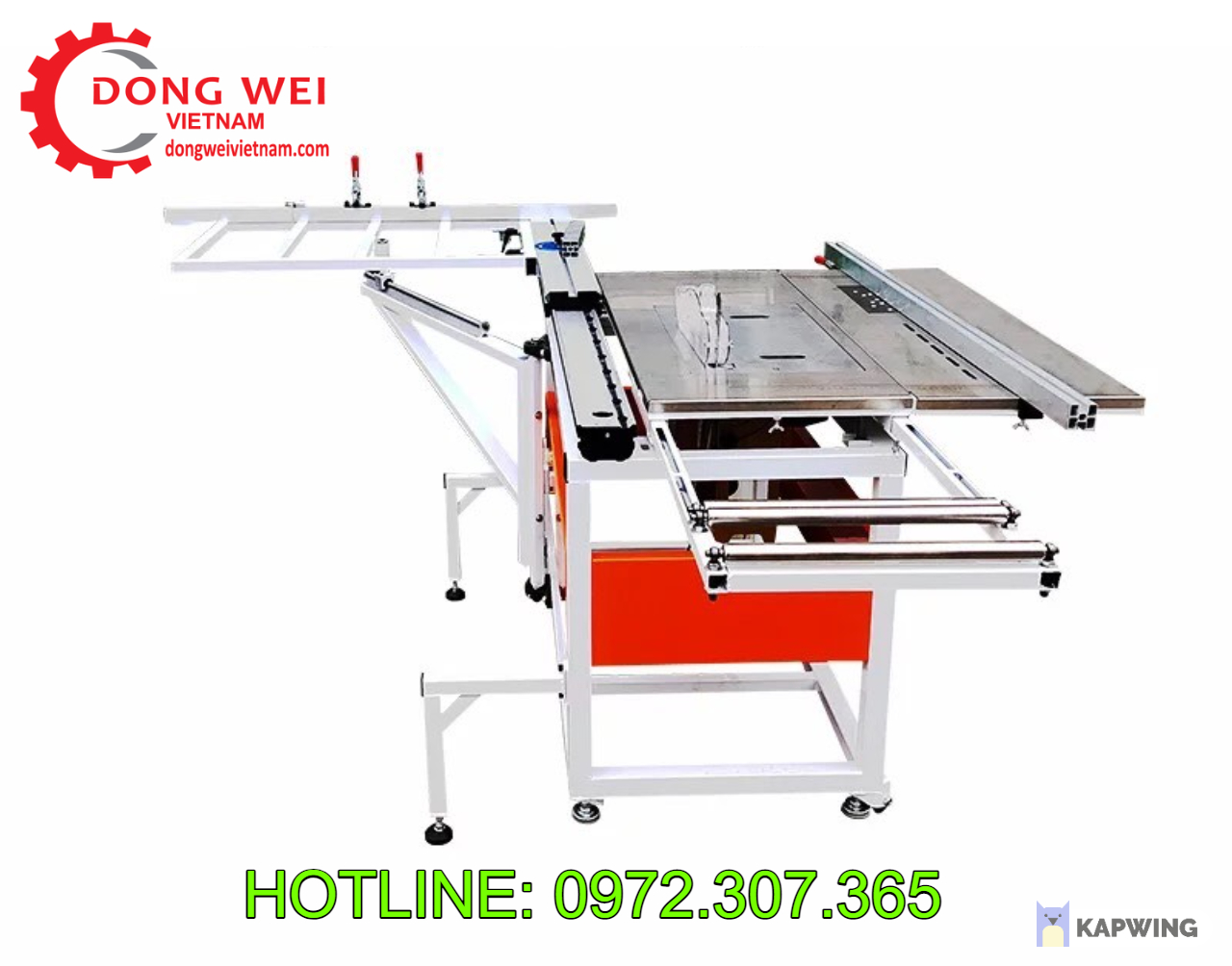 Máy cưa bàn trượt WJ200, bàn trượt chắc chắn với thanh trượt kép vững chắc khi làm việc tải trọng lớn