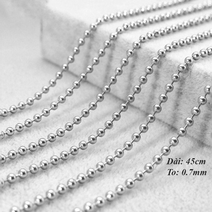 Dây chuyền bi tròn 0.7li cực xinh WDC012-0.7