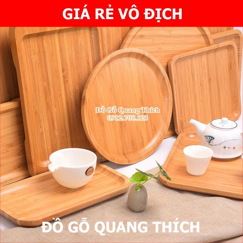 Khay đựng đồ ăn bằng gỗ hình tròn, khay gỗ trang trí, đĩa gỗ chụp ảnh decor