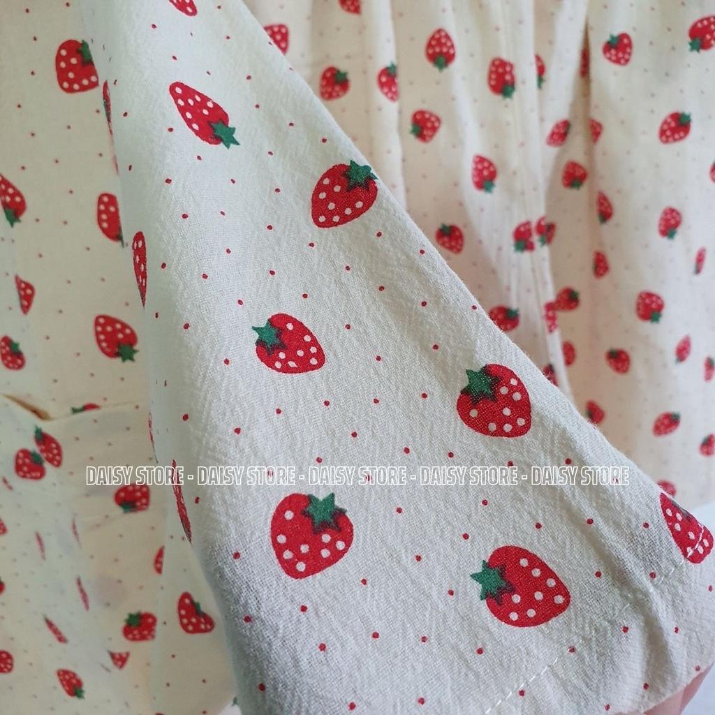Pyjama đùi thô đũi dâu