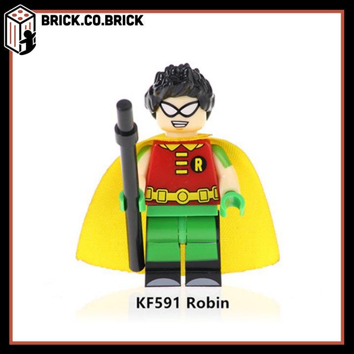 Nhân vật Đồ chơi lắp ráp minifig Phim Hoạt hình Teen Titans Robin Beastboy Starfire Raven KF6049 - KF-593