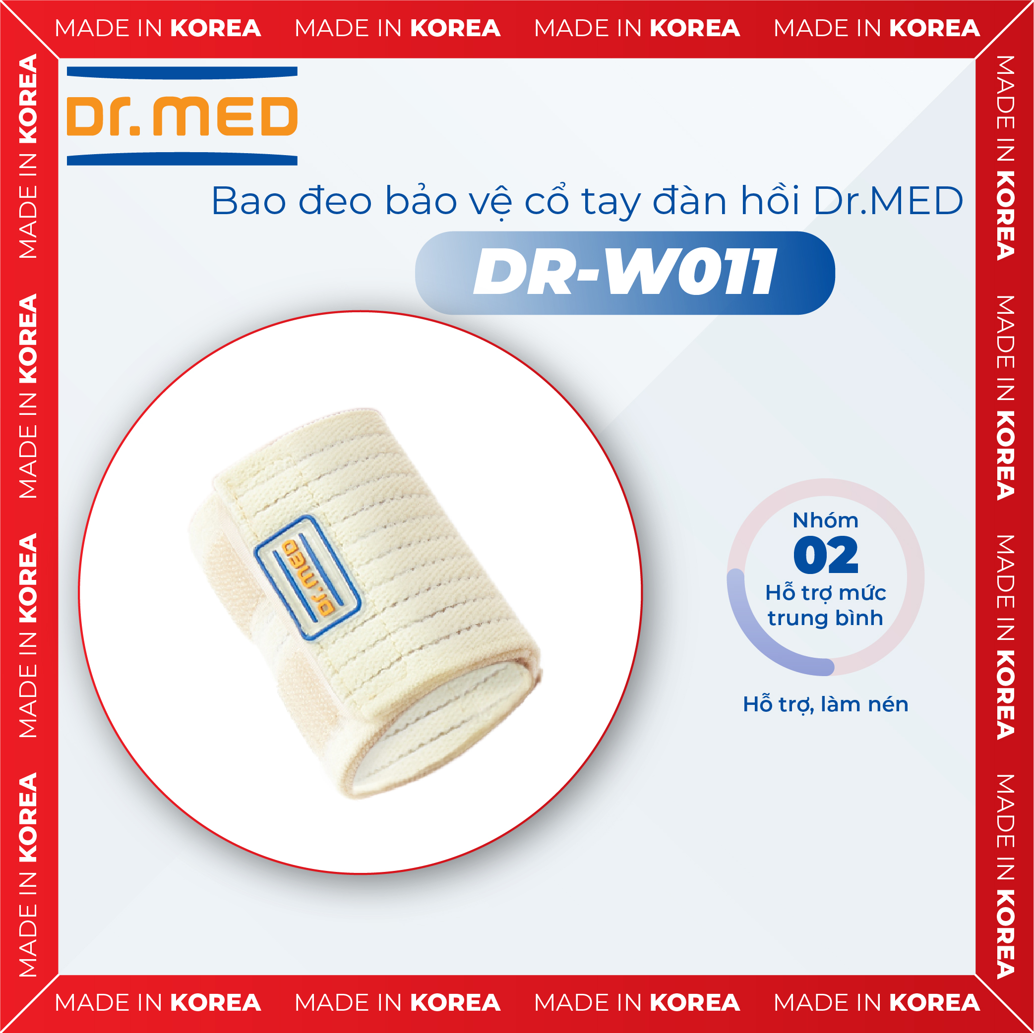 Bao đeo bảo vệ cổ tay đàn hồi Dr.MED DR-W011