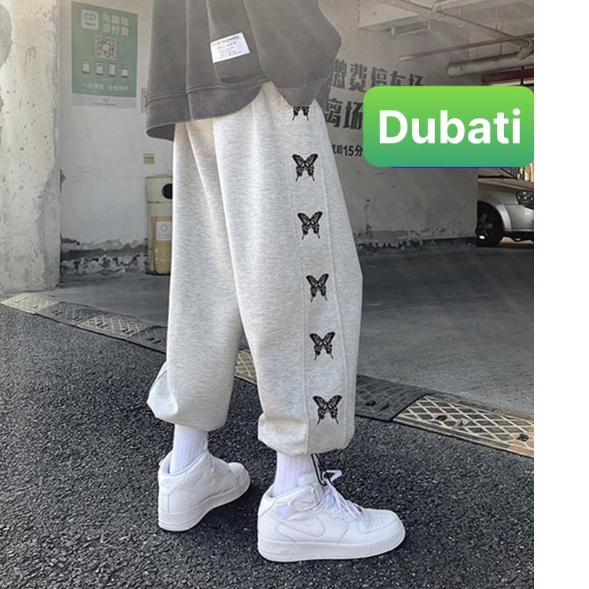 QUẦN JOGGER NAM NỮ HỌA TIẾT BƯỚM SANG CHẢNH HOT TREND- DUBATI FASHION