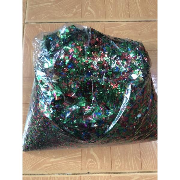 1kg kim tuyến giấy kiếng vụn bỏ bong bóng kim sa óng ánh kim tuyến đám cưới