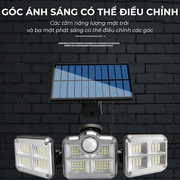 Đèn LED năng lượng mặt trời siêu sáng, có cảm biến chuyển động, chống nước có kèm điều khiển từ xa