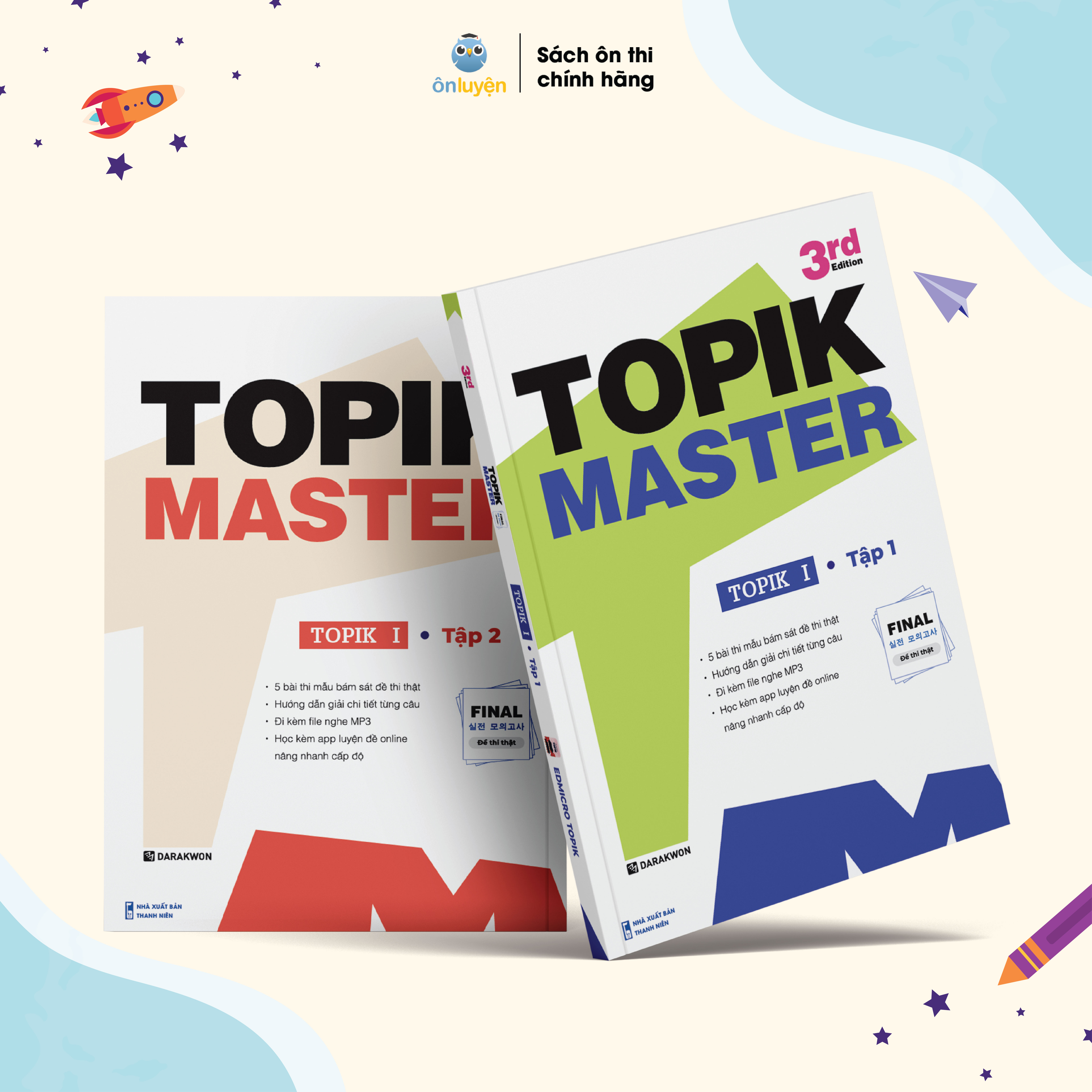 Hình ảnh Sách TOPIK MASTER - Luyện đề TOPIK I + TOPIK II với Đề thi mẫu chuẩn cấu trúc, có chấm chữa chi tiết