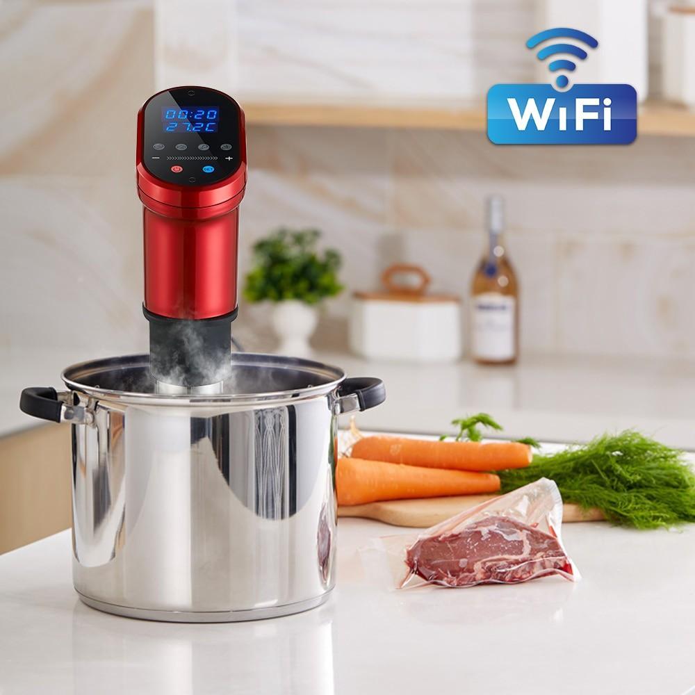 BioloMix Sous Vide máy nấu chậm nồi nấu chân không 1200W điều khiển LED và App Wifi thông minh thế hệ thứ 3