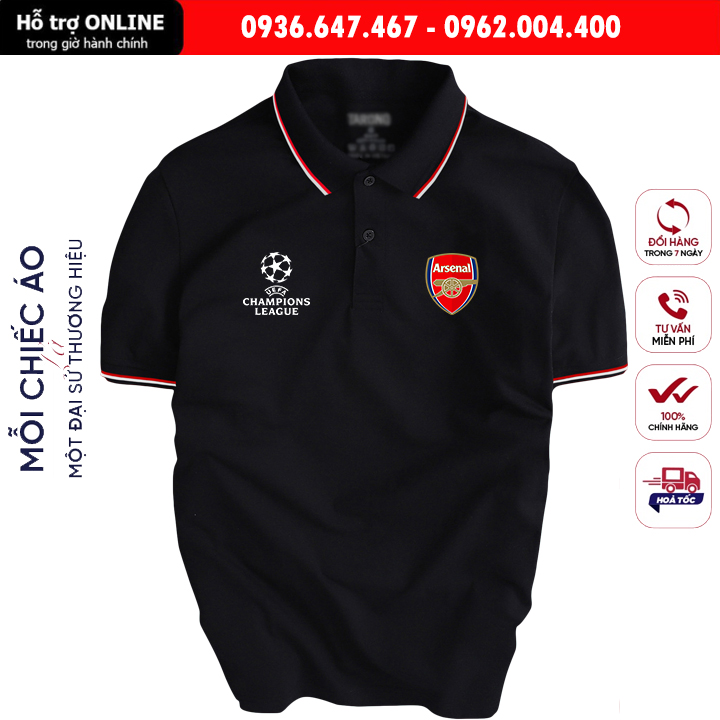 Áo Polo Arsenal Basic Cá Sấu Cao Cấp Co Dãn, Thoáng Mát Form Rộng Dành Cho Nam Và Nữ