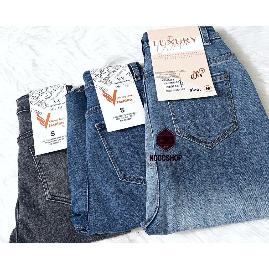 Quần Ngố Jeans, Lưng Siêu Cao, Co Giãn Mạnh 3 màu đen- xanh đậm- xanh nhạt