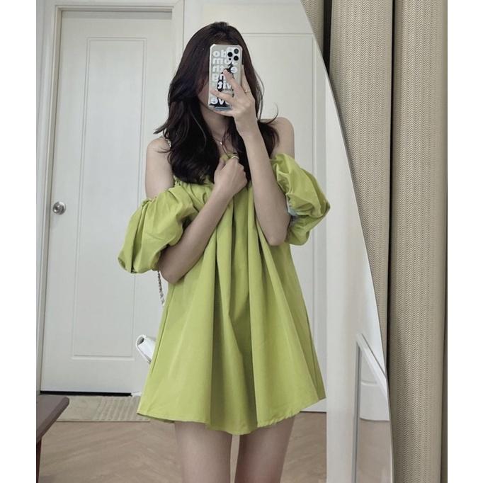 Áo trễ vai, áo hở vai nữ đẹp bèo tay phồng rộng dễ thương, mặc đi chơi, siêu hot trend, AO001