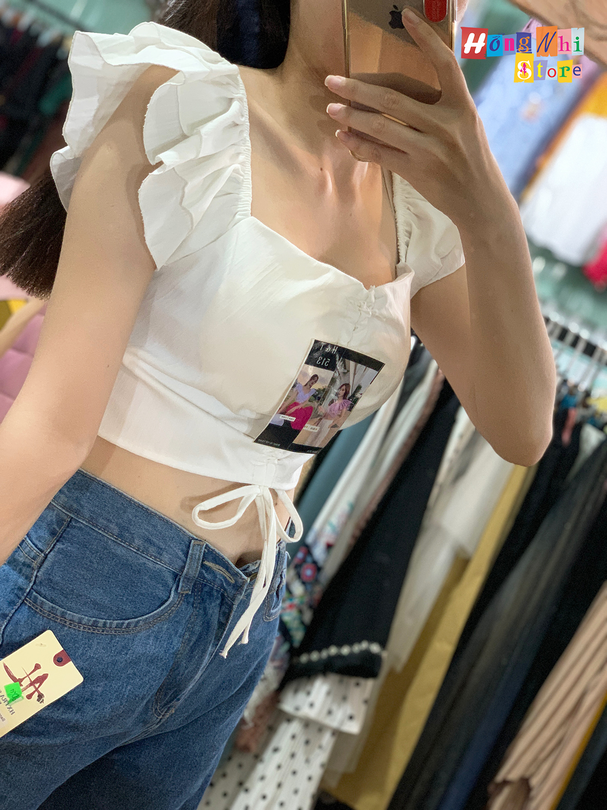 Áo Croptop Bẹt Vai Có Mút Ngực Tay Cánh Tiên Gợi Cảm