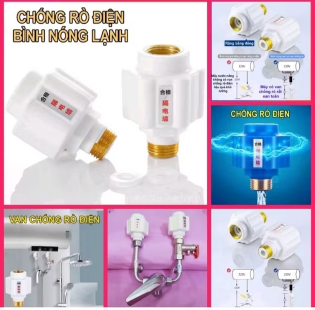 BỘ 2 CÁI VAN CHỐNG ĐIỆN GIẬT LẮP MÁY NƯỚC NÓNG LẠNH THUẬN TIỆN AN TOÀN