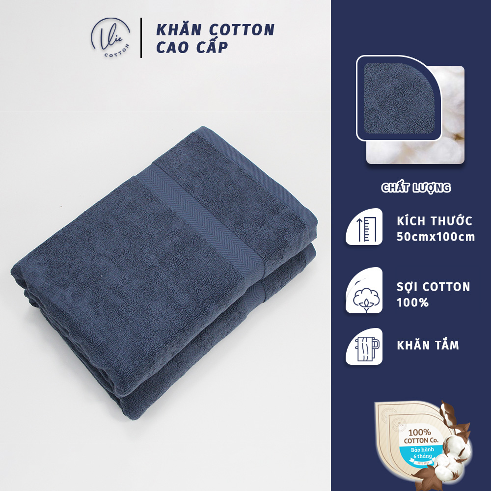 Khăn Tắm Cao Cấp VieCotton 100% Cotton Cỡ 50x100 Siêu Dày Siêu Mềm Mịn Thấm Hút Cam Kết Giao Đúng Màu