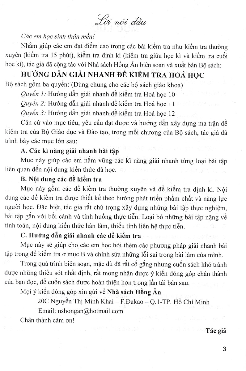 Hướng Dẫn Giải Nhanh Đề Kiểm Tra Hóa Học 11 _HA