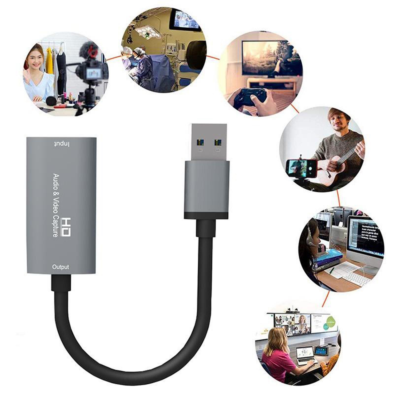 Compact Portable   to USB Video  Card Grabber Cable Game Broadcast