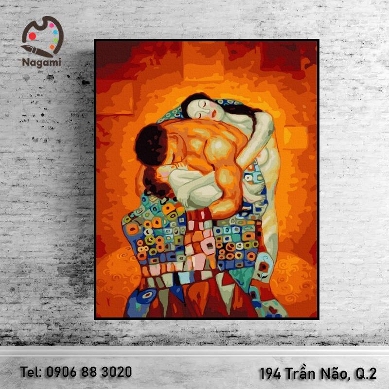 Tranh tô màu theo số DIY Painting (40*50cm) có khung căng sẵn