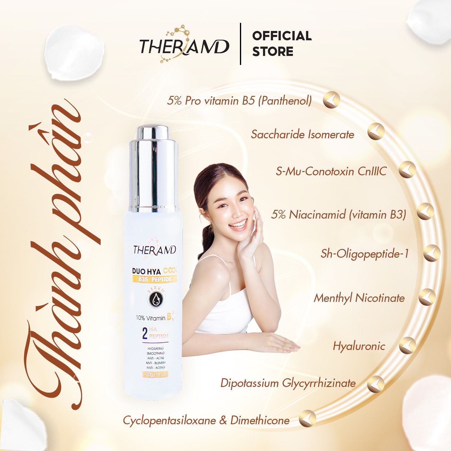 Tinh chất phục hồi chống lão hóa TheraMD Dou Hya Cool B35 Peptide Serum