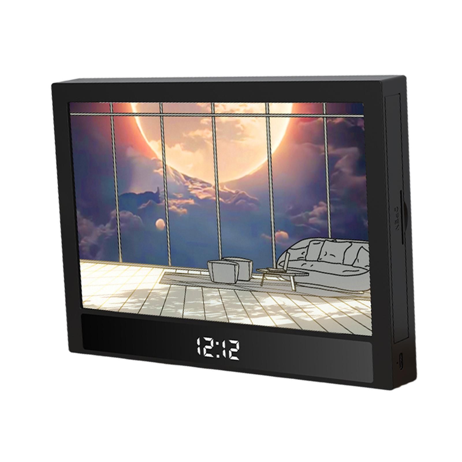 Lighting Painting Decoration with Clock Painting Light for Party Office Home