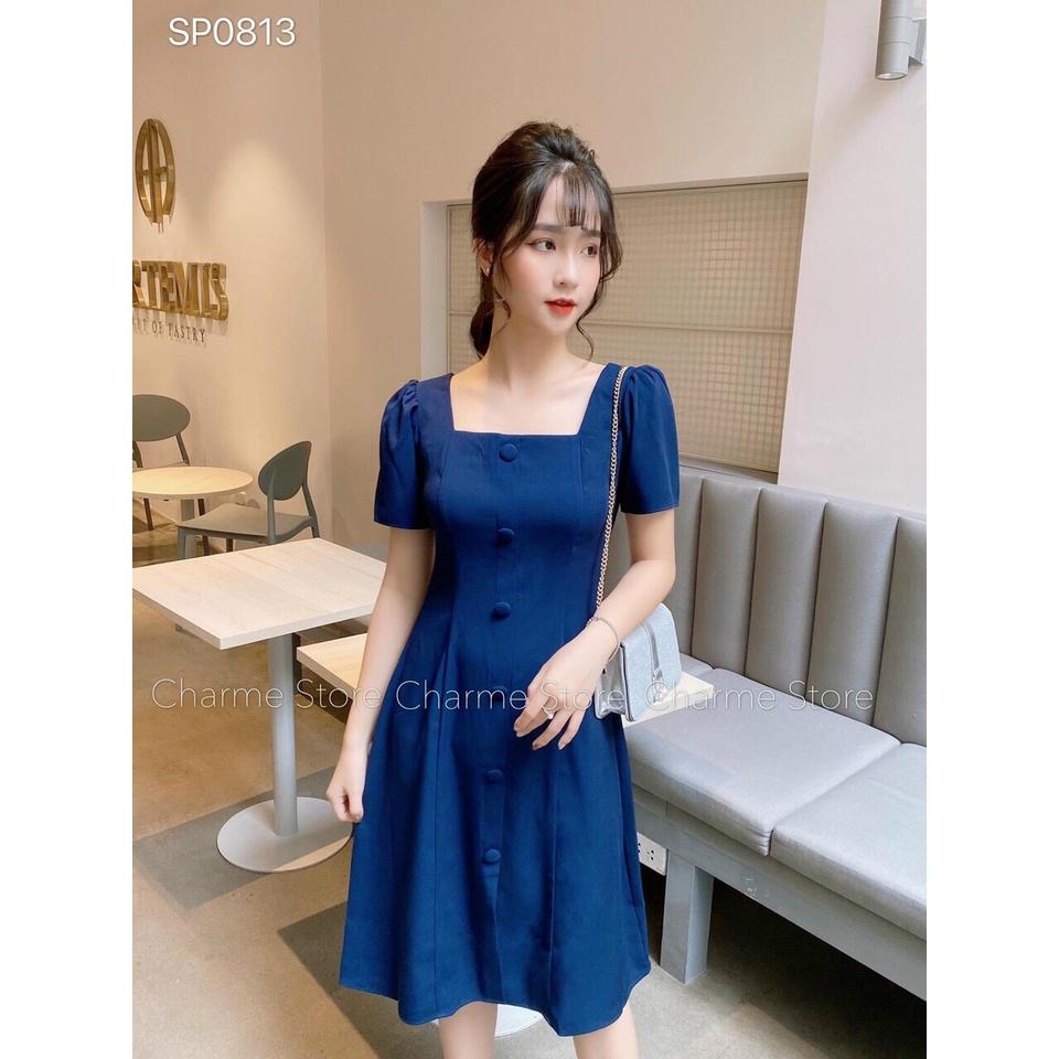 ĐẦM BIGSIZE CỔ VUÔNG RETRO