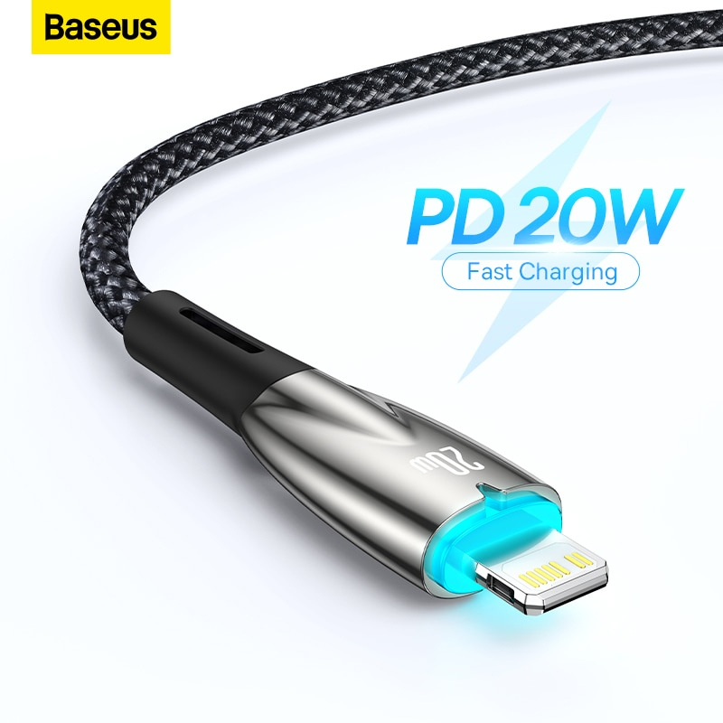 Cáp Sạc Nhanh Cho iPhone 14 Series Baseus Glimmer Series Fast Charging Data Cable Type-C to iP 20W Hàng Chính Hãng